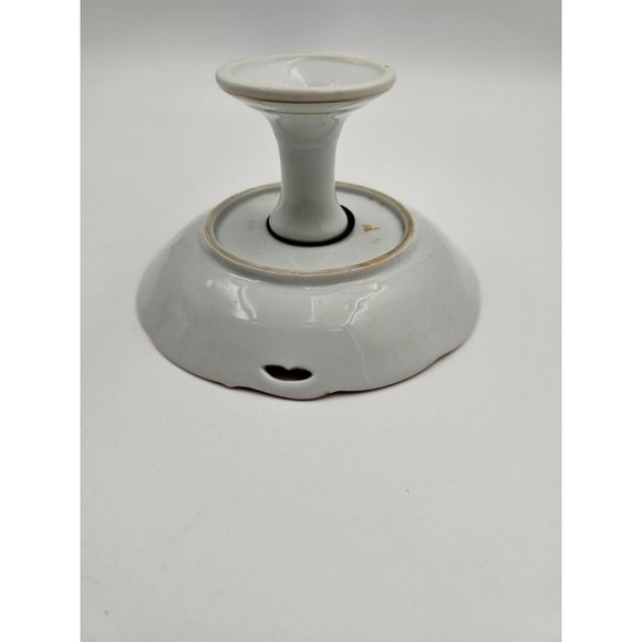 Arnart Creation Round Compote, Pedestal Dish with gold trim Floral Design - Picture 4 of 4